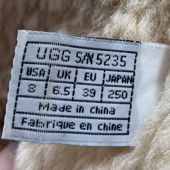 UGG 5235 Sunset Tall Tan Leather Shearling Lined Boots Womens Size 8 Chestnut - Picture 10 of 11